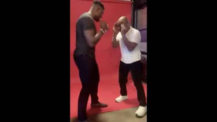 Mike Tyson Gives Francis Ngannou Some Boxing Pointers (Video)
